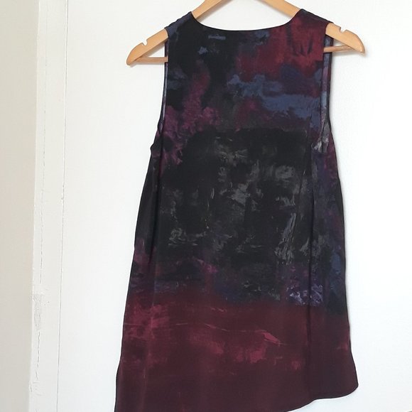 Rachel Rachel Roy Sleeveless Multi-Colour Tunic Top w/Asymmetrical Hemline, Sz.M - Picture 4 of 13